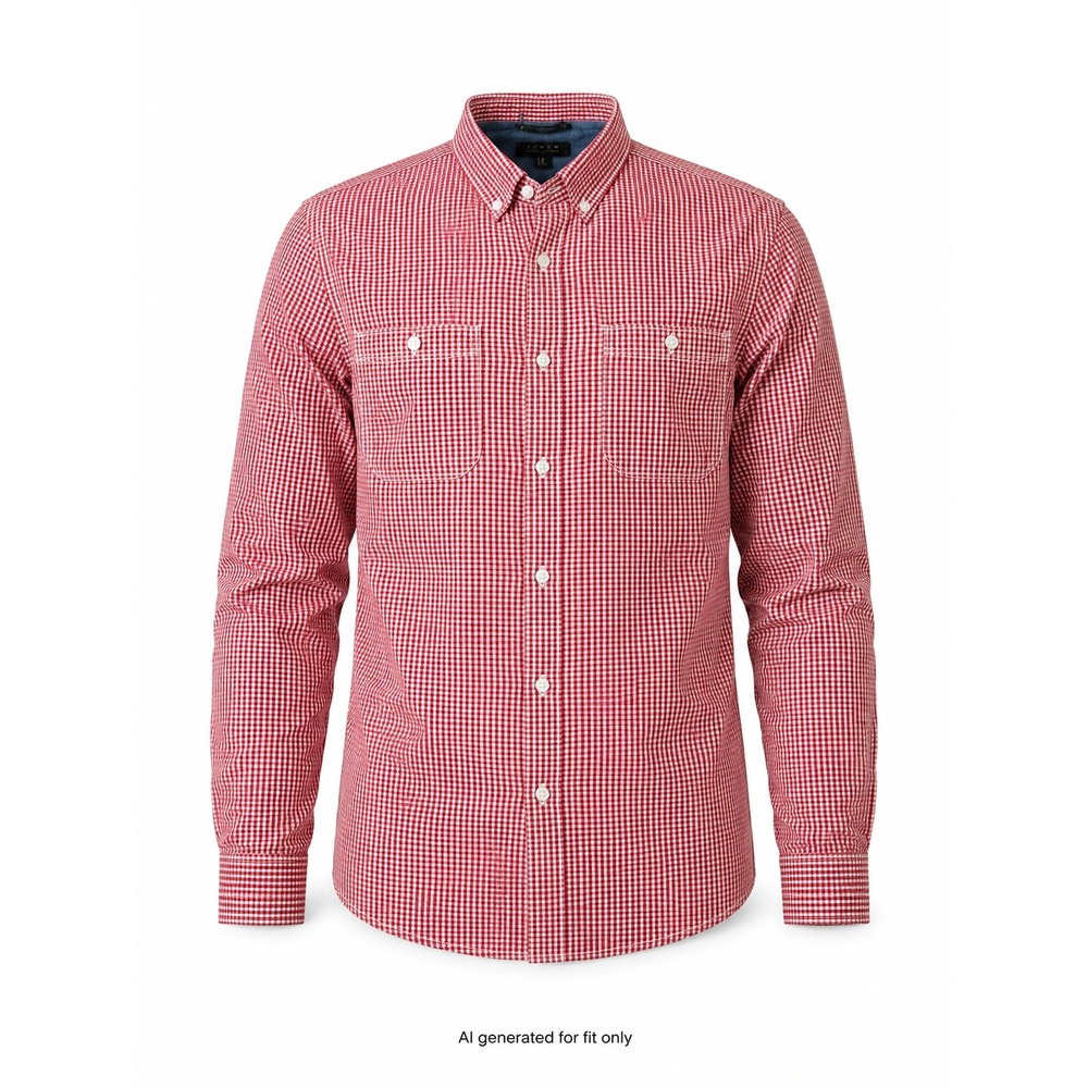 2MEN Red Gingham Button-Down Shirt Men's XL Long Sleeve Casual Cotton